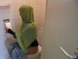 Arab Teen Disturbed While On Toilet Then Anal Fucked