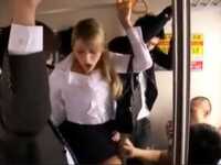 Business Hot Milf Groped By Nasty Japanese Passangers In Train