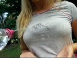Busty Blonde Girl Gets Started To Show Her Tits And Before She Knows It She Is Fucked In A Public Park
